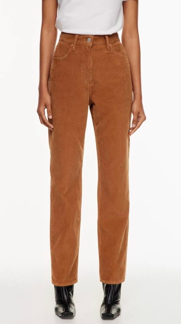 ARITZIA DENIM FORUM NWT The Joni High Rise Loose Corduroy 29W 30L